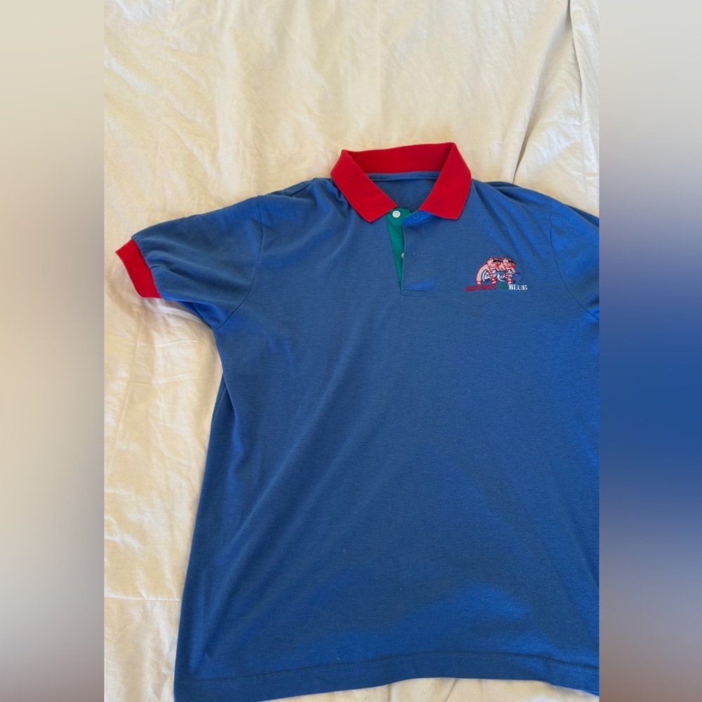 Red Hot and Blue Retro Polo Shirt